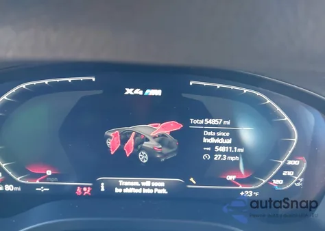 2021 BMW X4 M из США, поврежденный, VIN 5YMUJ0C04M9G87375